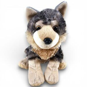 Wild Republic Wolf Plush Stuffed Animal Realistic K&M International 2015 12"